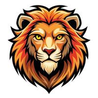 lion head mascot mascot head white background vector