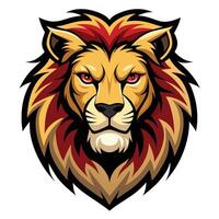 lion head mascot mascot head on a white background on a white background vector