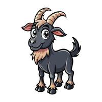 goat cartoon on a white background on a white background vector