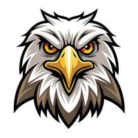 an eagle head with a big on a white background vector