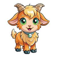 goat white background on a white background vector