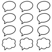 speech bubbles set of on a white background vector
