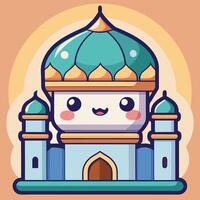 a cartoon character with a blue dome on vector