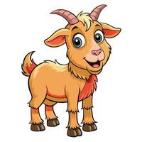 goat with horns and horns on a white background vector