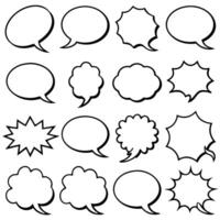 a set of speech bubbles on a white background vector