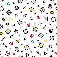 a colorful pattern with geometric on a white background vector