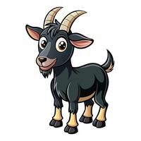 goat cartoon illustration on a white background on a white background vector