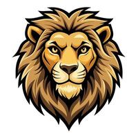 lion head mascot mascot head illustration on a white backgroundon a white backgroundon a white background vector