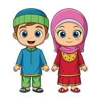 muslim on a white background vector