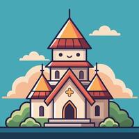 church on a white background vector