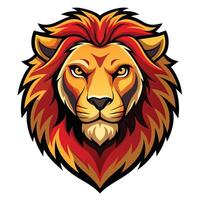 lion head mascot mascot head on a white background vector