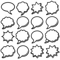 a set of speech bubbles with don a white background vector