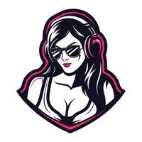 beautiful a woman wearing on a white background vector