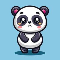 a cartoon panda bear standing with its hands on its hips vector