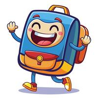 cartoon school character on a white background vector