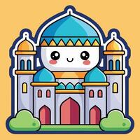 a cartoon character with a blue dome and a blue hat vector