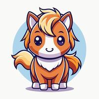 a cartoon horse with a big head and a big nose on a white background vector