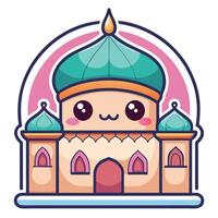 a cartoon building with a dome on top vector