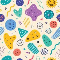 seamless pattern with shapes vector