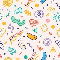 seamless pattern with colorful shapes vector