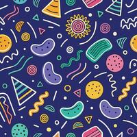 seamless pattern with colorful blue colorful vector