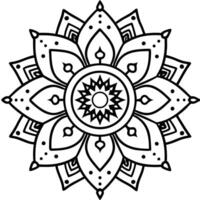 mandala coloring pages for adults on a white background vector