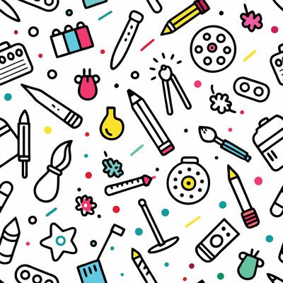 a colorful pattern on a white background