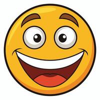 a cartoon smiley face with a big smile on a white background vector