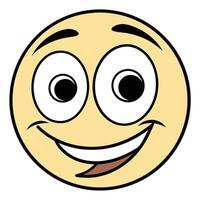 a cartoon smiley face on a white background vector