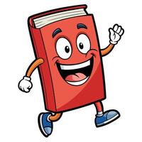 book character running with a happy face illustration vector