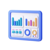 A colorful dashboard displaying various charts and metrics, illustrating data visualization elements in a modern design. png
