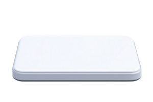 A simple, rectangular white object with rounded corners, suitable for various applications and uses. png