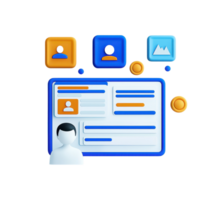 A digital profile interface featuring user avatars, a structured layout, and interactive elements for data display. png
