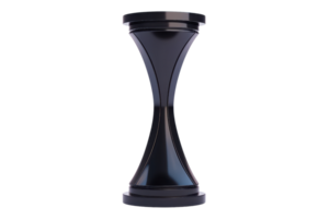 A sleek, hourglass-shaped object with smooth contours and a glossy finish, showcasing a modern and elegant design. png