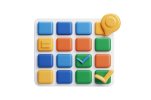 A colorful grid of buttons featuring various shapes and symbols, designed for interactive play or educational purposes. png
