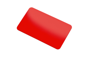 A smooth, rectangular red card with a glossy finish. png