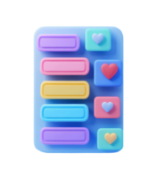 A colorful assortment of silicone buttons in various shapes and sizes, featuring hearts and rectangles, arranged on a smooth surface. png