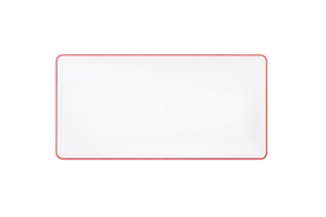 A simple rectangular shape with a white surface and a red outline. png
