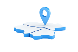 A blue location pin sits atop a stylized map, emphasizing navigation and geographic focus. png