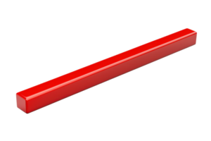 A solid red rectangular bar with smooth edges, showcasing a vibrant color and a glossy finish. png