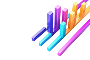 A colorful array of vertical bars representing data metrics or performance indicators in a graphical format. png