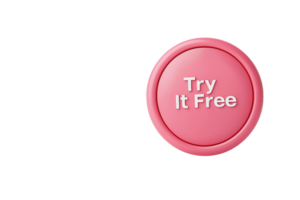 une rond rose bouton avec le texte essayer il gratuit affiché en bonne place dans le centre. png