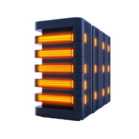 A modern storage device with glowing orange elements, showcasing a sleek design and multiple stacked layers. png
