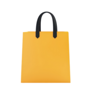 A vibrant yellow tote bag featuring black handles, ideal for shopping or everyday use. png