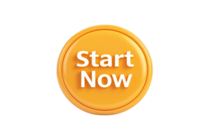 A round orange button featuring the text Start Now prominently displayed in white lettering. png