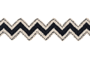 Chevron zigzag pattern in black and white, minimalistic textile design ideal for decorative and creative projects or backgrounds. png