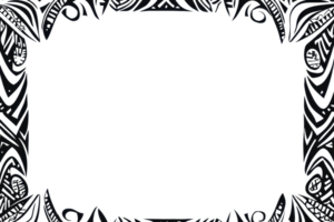 Elegant black ornate frame with intricate patterns, perfect for invitations, event cards, or artistic displays. illustration. png