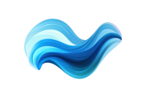 Abstract blue wave design element showcasing smooth gradient flow and fluid motion, ideal for modern backgrounds and creative projects. png