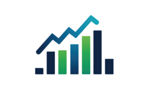 Illustration of a colorful bar chart with a line graph overlay, representing data analysis, growth, and business performance. png