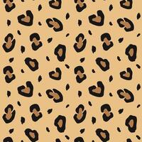 Leopard skin seamless pattern. Leopard print. Hand drawn wild animal cheetah skin abstract texture vector